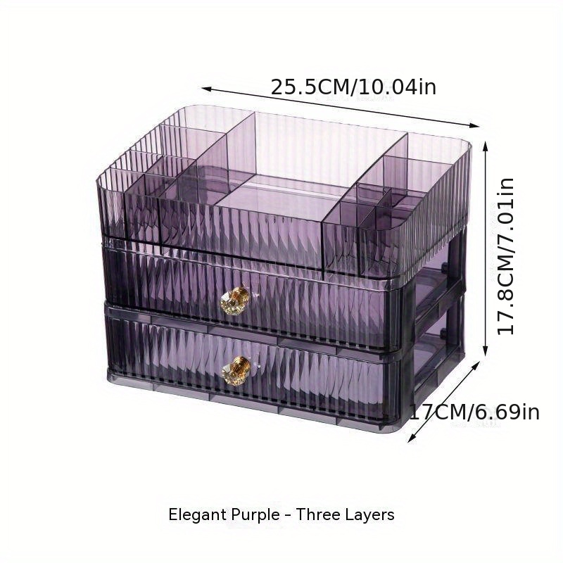 Makeup Organizer with 2 3 Drawers Brush Holder Cosmetics Organizer