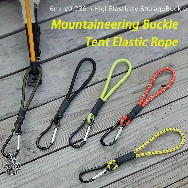 Tent Elastic Rope High Strength Bungee Cord With Carabiner Suitable For Outdoor  Camping Tent Canopy - Sports & Outdoors - Temu Mauritius