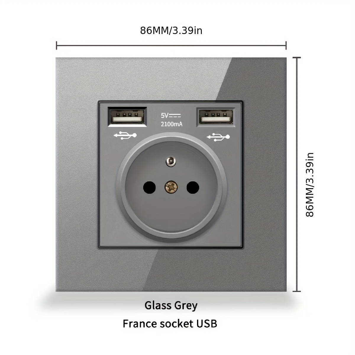 Prise murale USB (par x2) => Livraison 3h gratuite* @ Click & Collect  magasin Paris République
