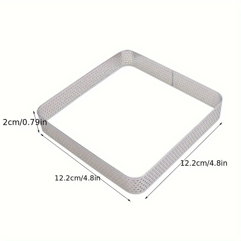 Stainless Steel Square Ring Mold 6.3 inches, Molds