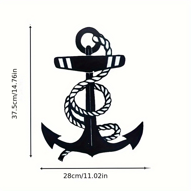 TEMU Vibrant Nautical Anchor Metal - Durable, -, No Needed, For /outdoor Decor, Gift For Enthusiasts, Sports , And Christmas, Halloween, Easter, Hanukkah, Thanksgiving