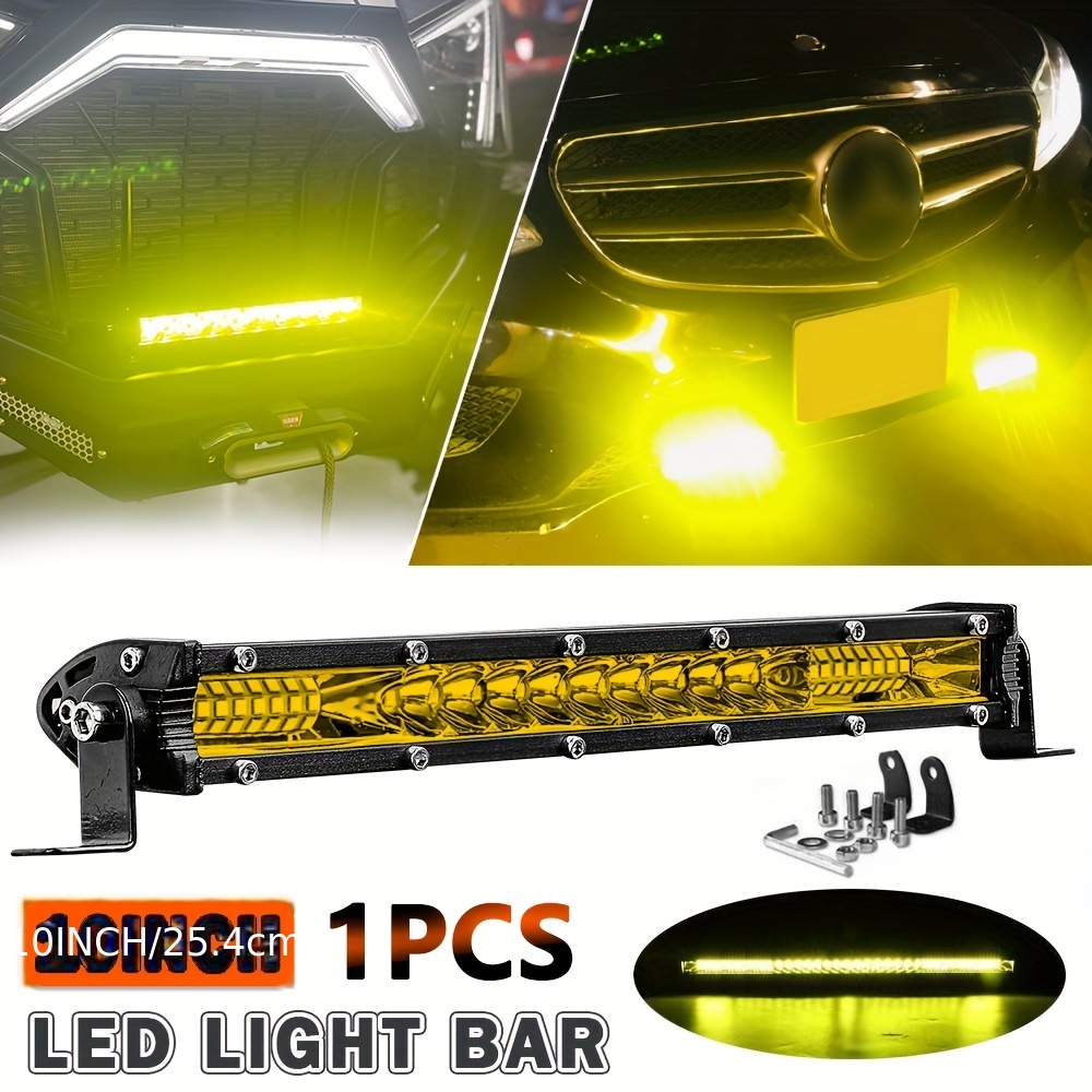 2Pcs 38inch 180W Spot Flood Slim Single Row LED Work Light Bar Car SUV Off  road