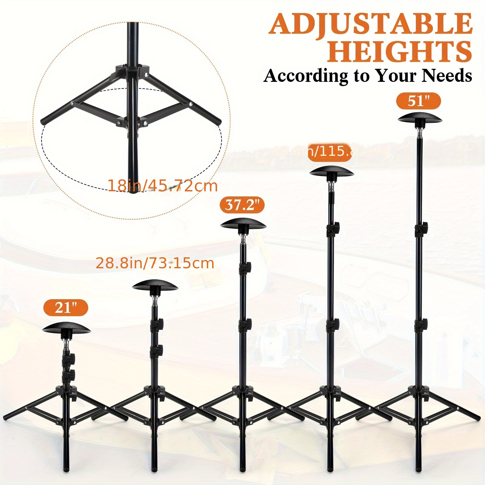 4 Pcs Boat Cover Support Pole, Adjustable Boat Cover Support System