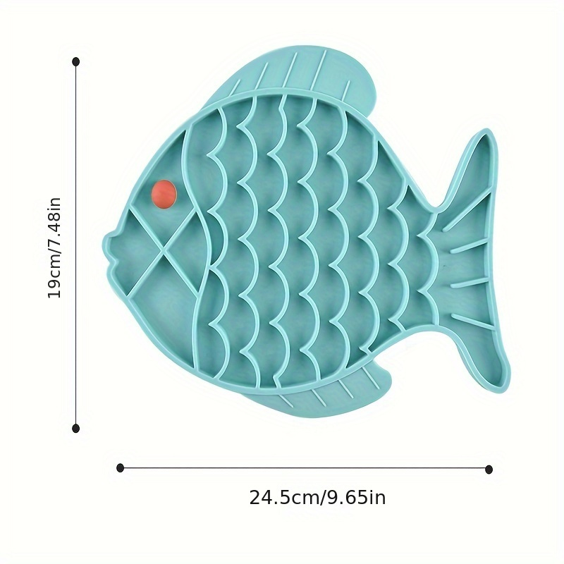 Fish-shaped Cat Slow Feeder, Cat Puzzle Feeder For Cat &dog Anxiety Relief,  Iq Pet Treat Mat, Fun Alternative To Slow Feeder Cat Bowl