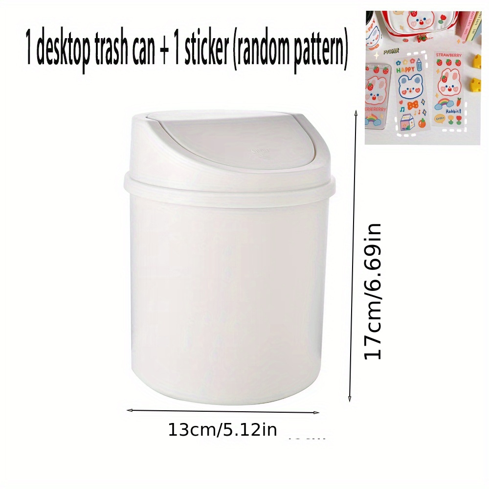 Desktop Small Trash Can Household Mini Storage Bucket With - Temu