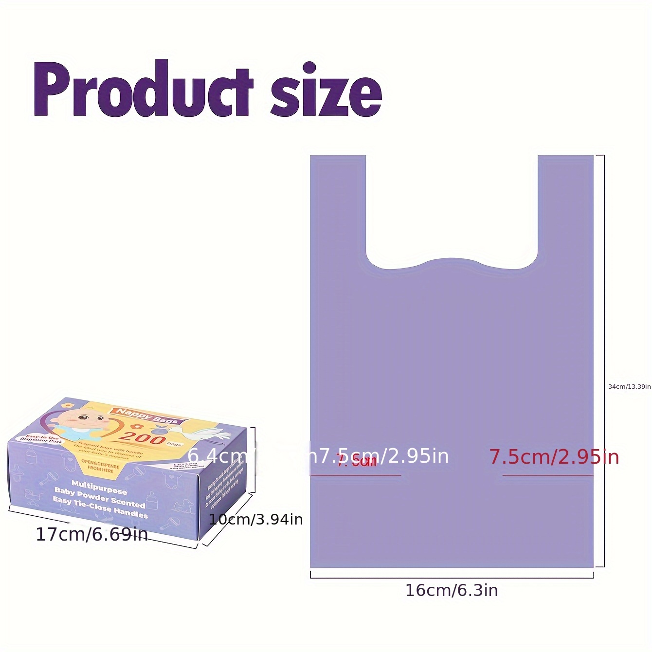 TEMU A Box Of 200pcs Disposable Trash Bags For Kids