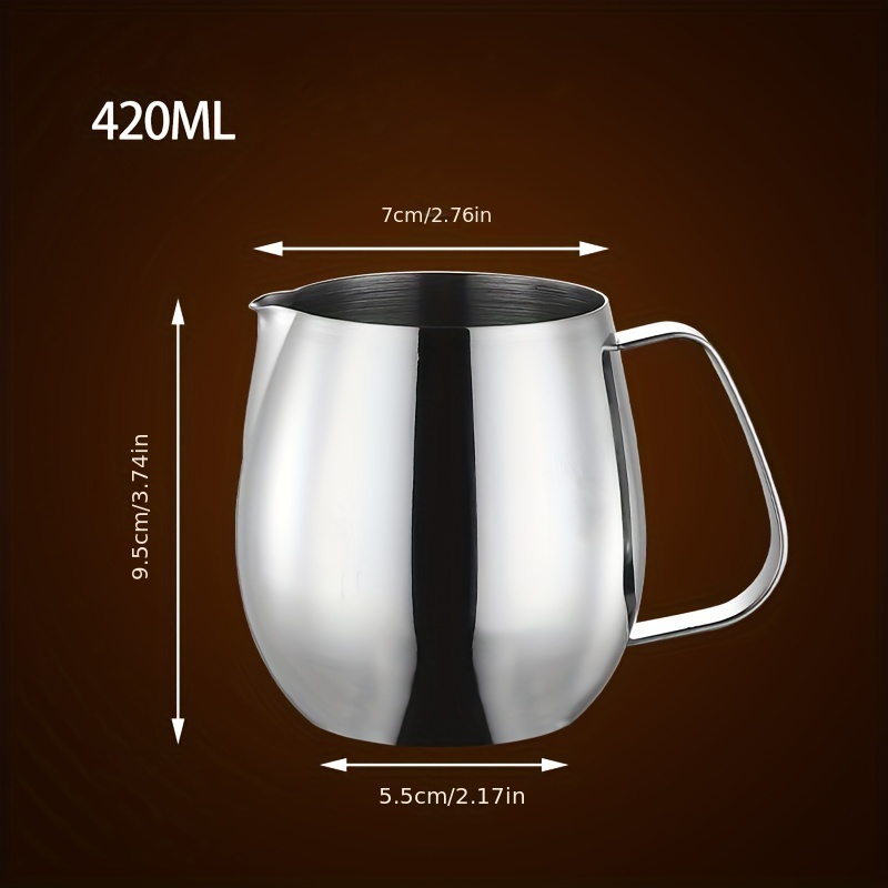 Coffee Milk Frothing Pitcher Cup 420ml/14oz Stainless Steel Coffee