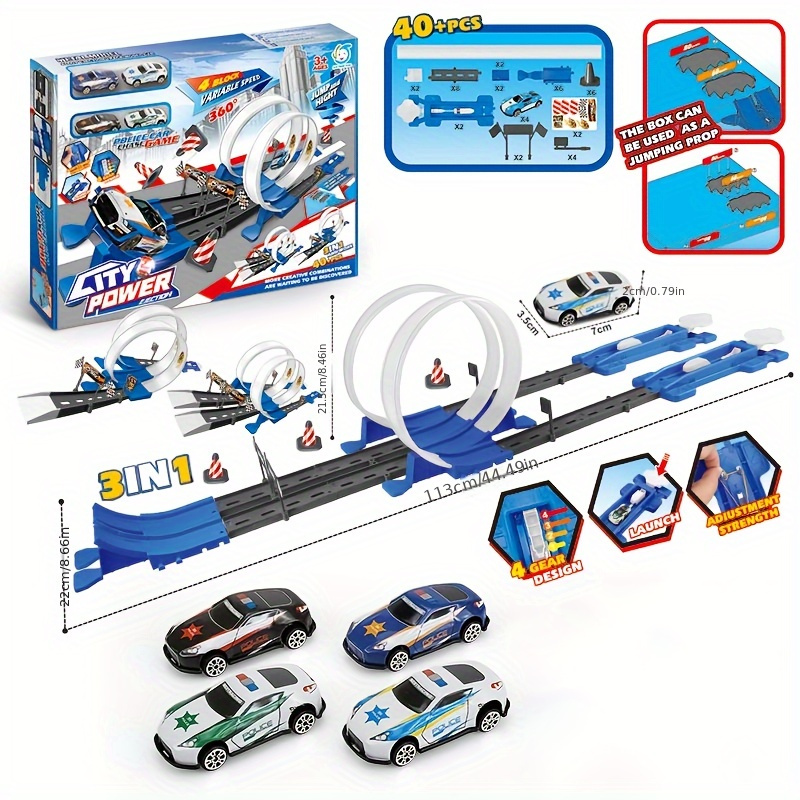 Pista Carrinhos Corrida Brinquedo Infantil Presente 8 Carros