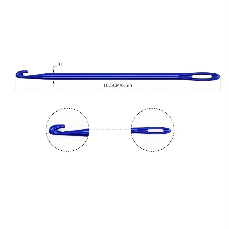 ZX Vision 4 Pieces Knitting Loom Hooks Ergonomic Rubber Handles Crochet  Hooks and 9 Pieces Steel Large-Eye Sewing Needles for Knifty Knitter(13