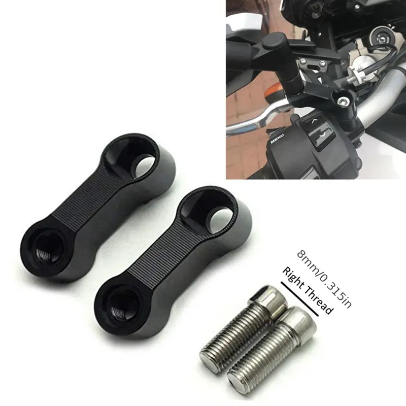 Motorrad Spiegelhalterung Riser Extender Adapter, 10mm 8mm Rückansicht  Zubehör
