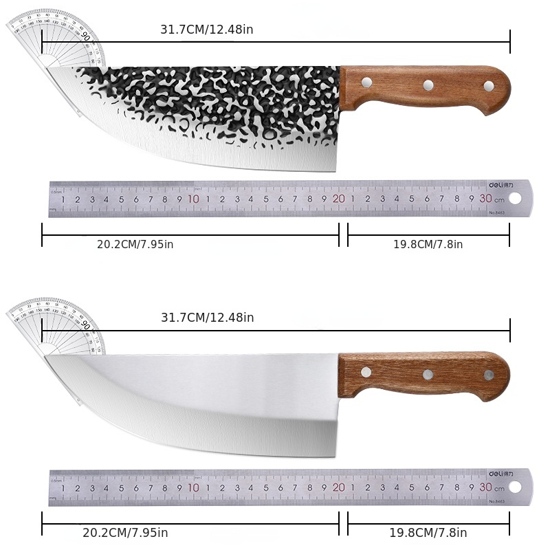 7.8in Cuchillo De Chef Carnicero Profesional Acero Inoxidable Para