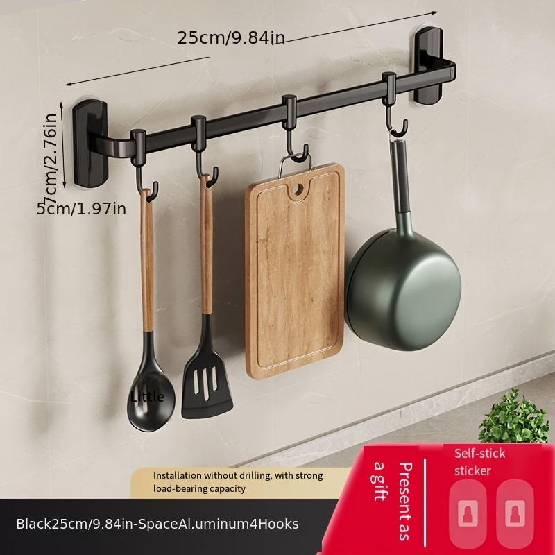 kitchen hook/no drill hanging rack/kitchen storage Temu Bahrain