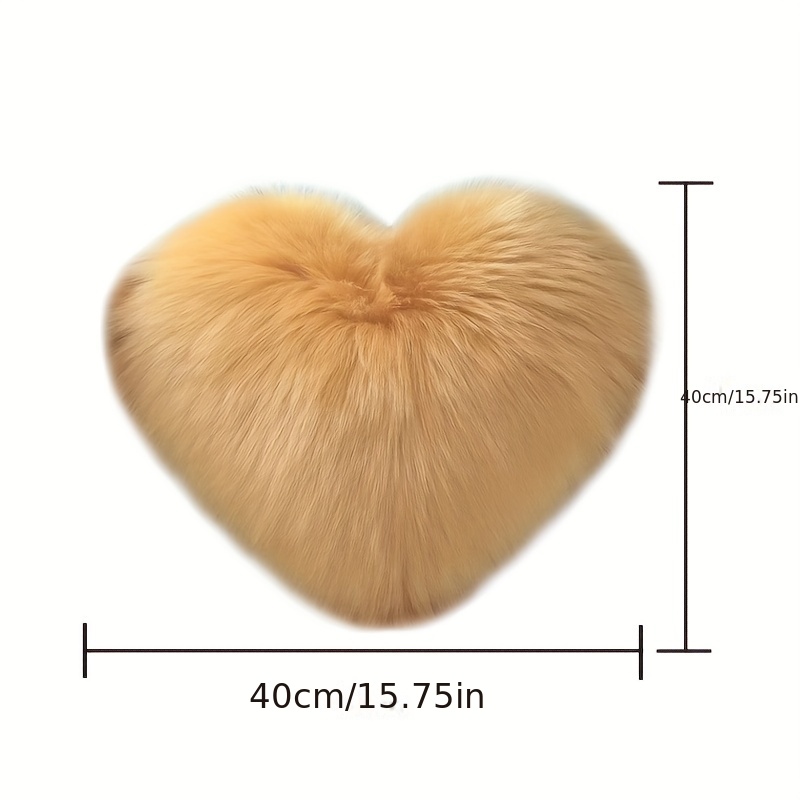 Heart Shaped Throw Pillow Cushion Long Plush Cushion - Temu