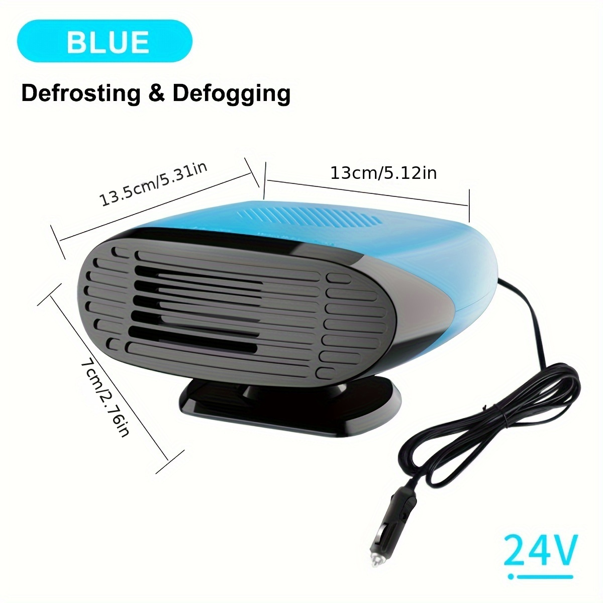 Car Heater 12v/24v Portable Car Heater Fan Quickly Heat Up 1 - Temu