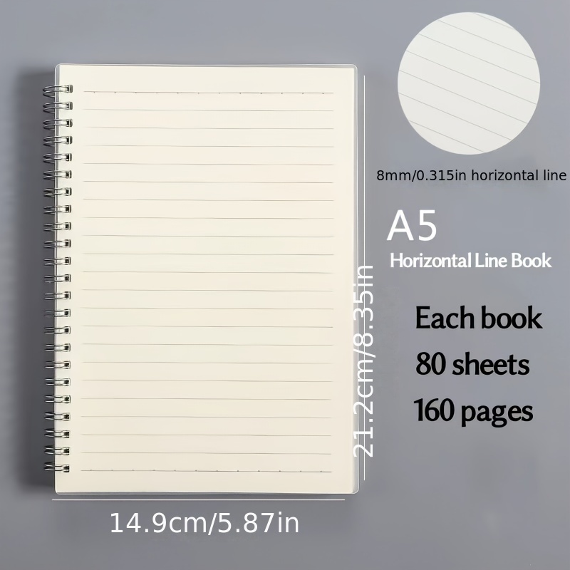 Matte Thickened Coil Notebook Horizontal Grid Blank Notebook