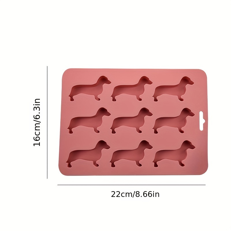 4 Cavity Bulldog Dog Shape Ice Cube Molds Reusable Silicone With