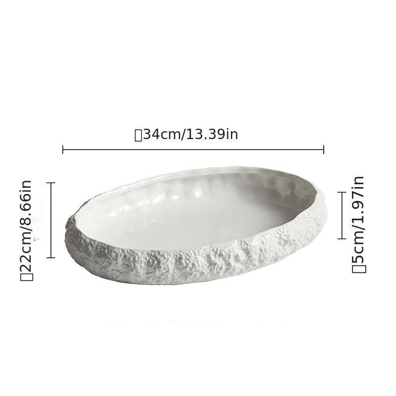 Rock Texture Large Home Deep Steaming Fish Plate Ceramic 2022 Club Lobster Seafood Plate