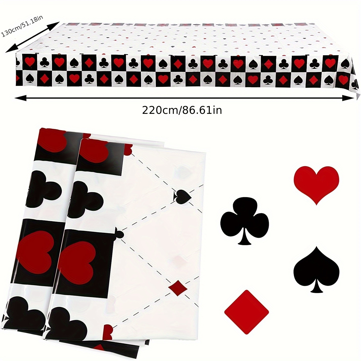 Casino Theme Party Decorations Poker Tablecloth Las Vegas - Temu