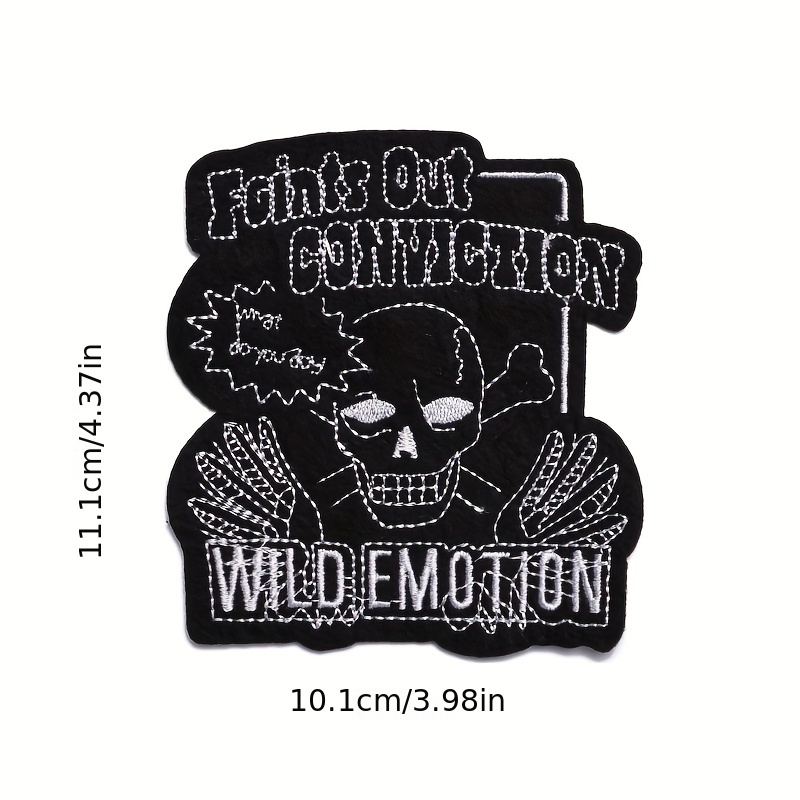 Punk Ghost Patch Finger Skull Embroidery Patches For Clothing