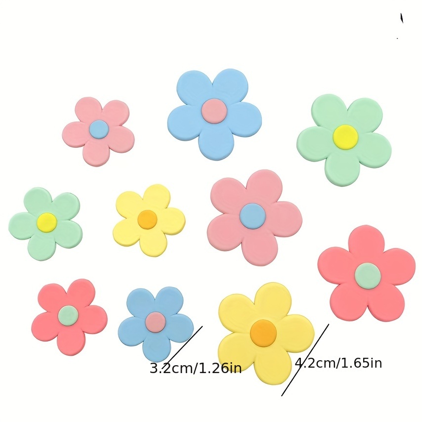 15pcs spring flower cake decorating supplies resin pink yellow blue green  sunflower cake toppers for birthday cake baby shower - AliExpress