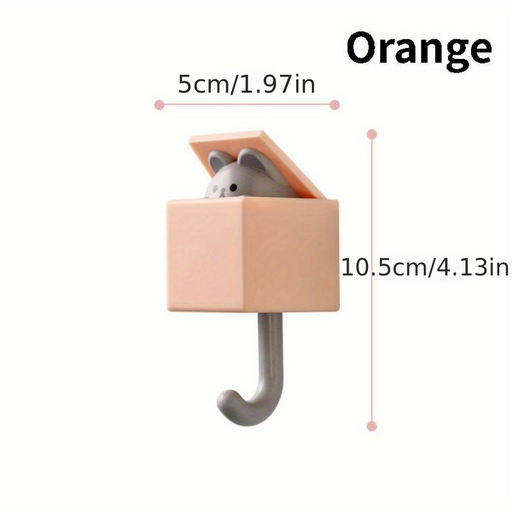 6 Styles Creative Cat Hook Cute Seamless Dormitory Bedroom - Temu