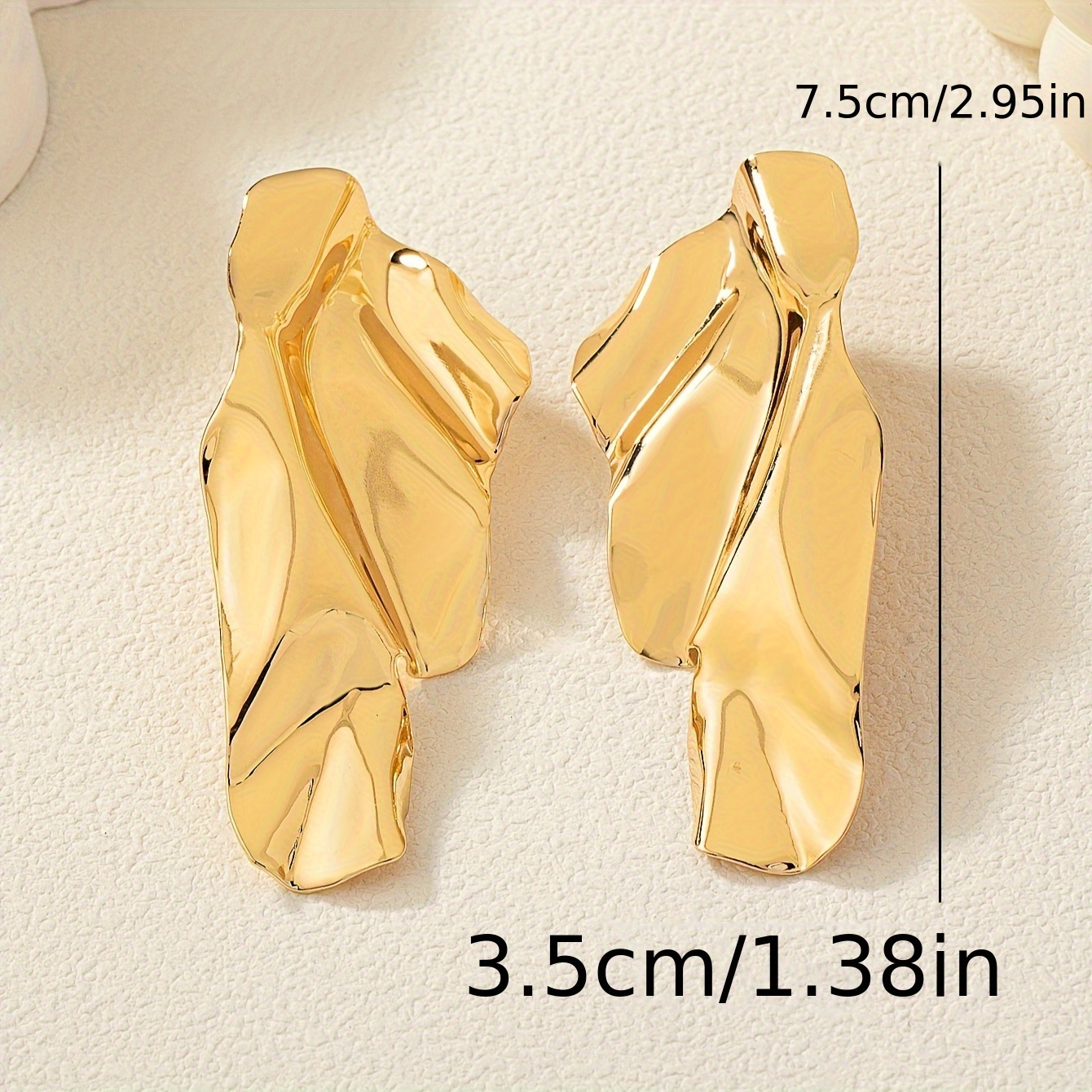 Wave Statement Earrings for Women Iron Drop Dangle Earrings