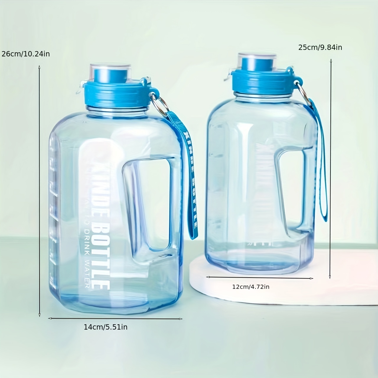 Portable Sports Water Bottle Large Capacity Pvc Free - Temu