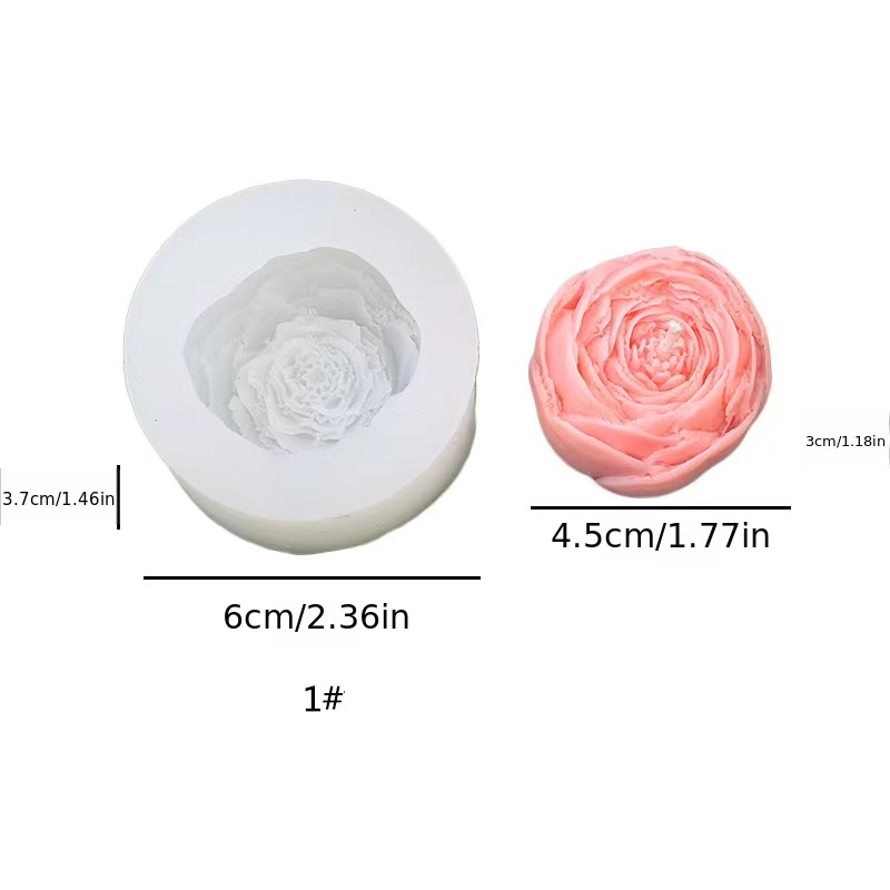 Flower Candle Mold Diy Three-dimensional Love Rose Flower Candle