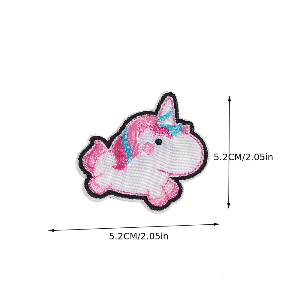 5PCS Cute self-adhesive cartoon embroidered fabric stickers DIY