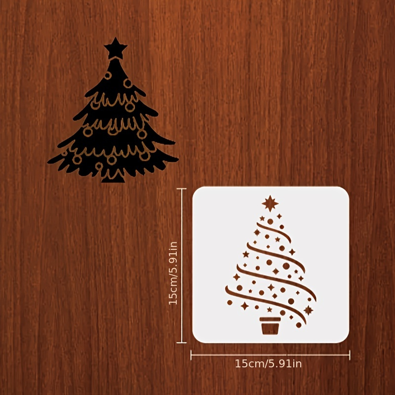 Pine Tree Stencil Reusable Fir Tree Skinny Tree Christmas - Temu