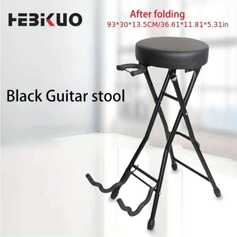 Donner Guitar Foot Stool Height Adjustable Guitar Foot Rest Footstool Black for Classical Guitar