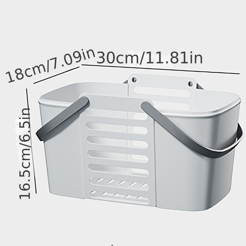 Bathroom Basket, Plastic Bath Basket, Storage Baskets With Handles,  Hand-held Shower Basket, Storage Basket For Bathroom - Temu