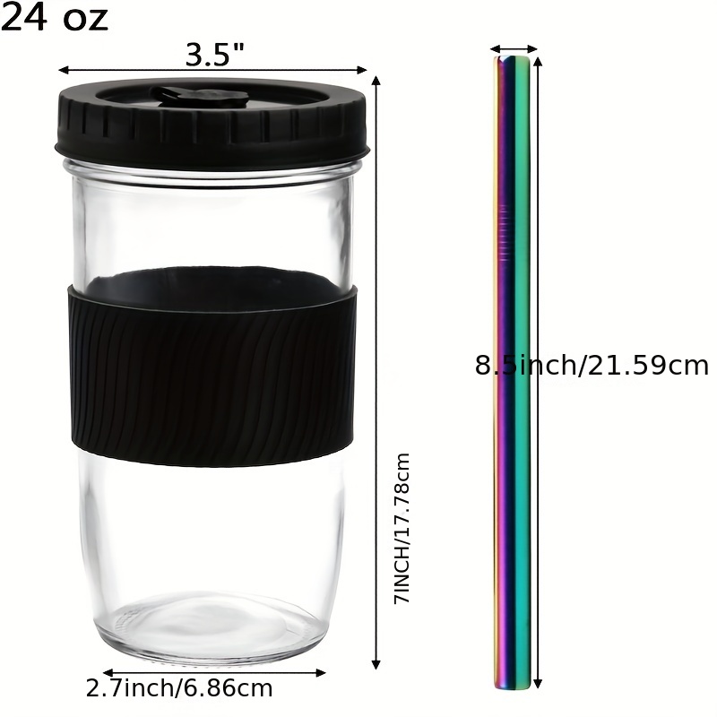 1pc 710ml Stainless Steel Straw Cup With Big Hole Lid Pearl Milk Tea Cup  Large Capacity Insulated Water Bottle