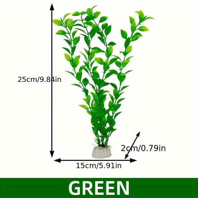 3pcs To Your Aquarium With Plastic Plantdecoration!