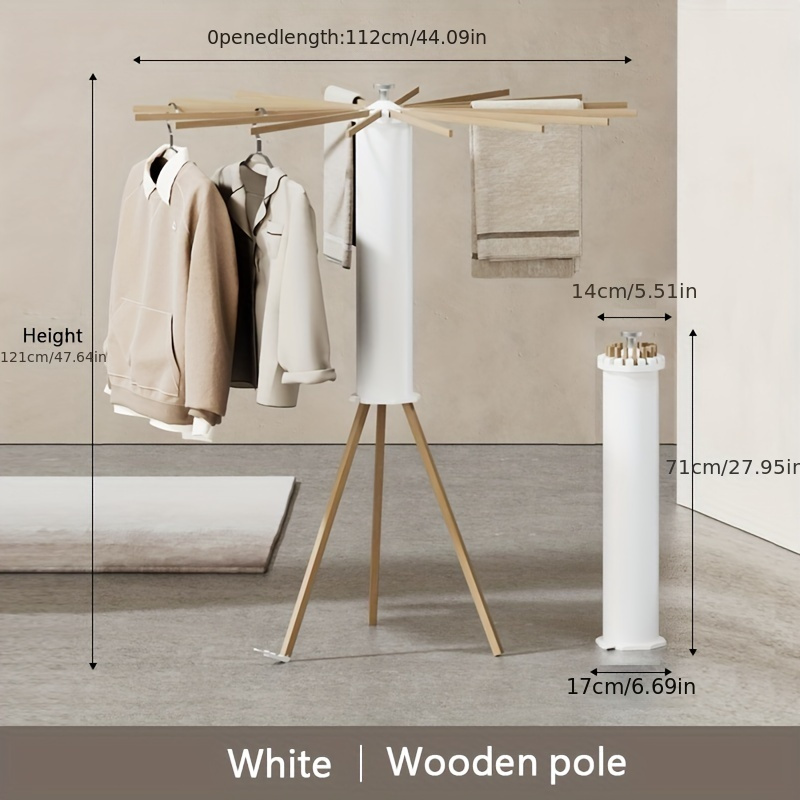 Wooden drying rack online clothing