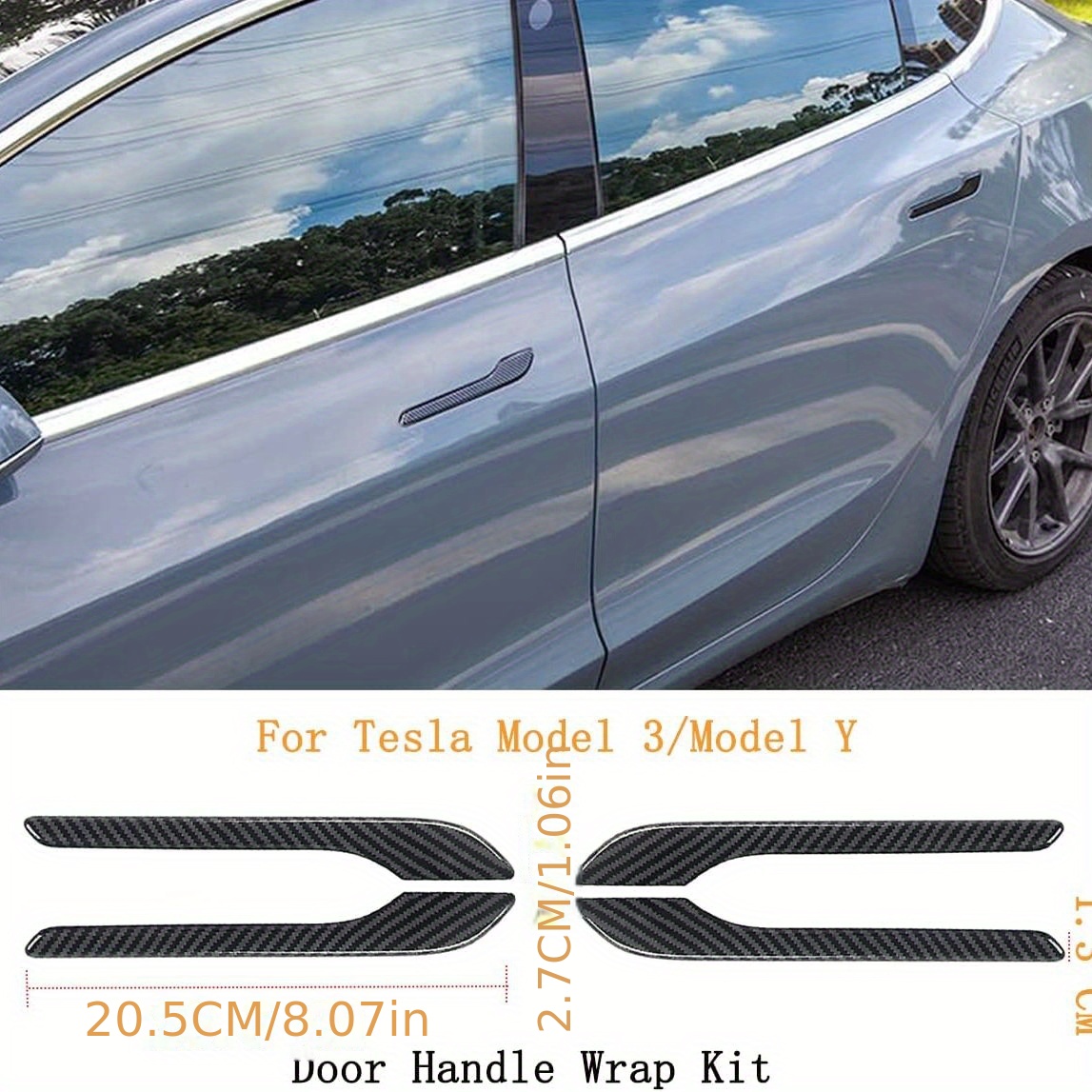 Tesla Car Door Handle Cover Trim Protector Sticker Door Handle Wrap Kit  Accessories For Tesla Model