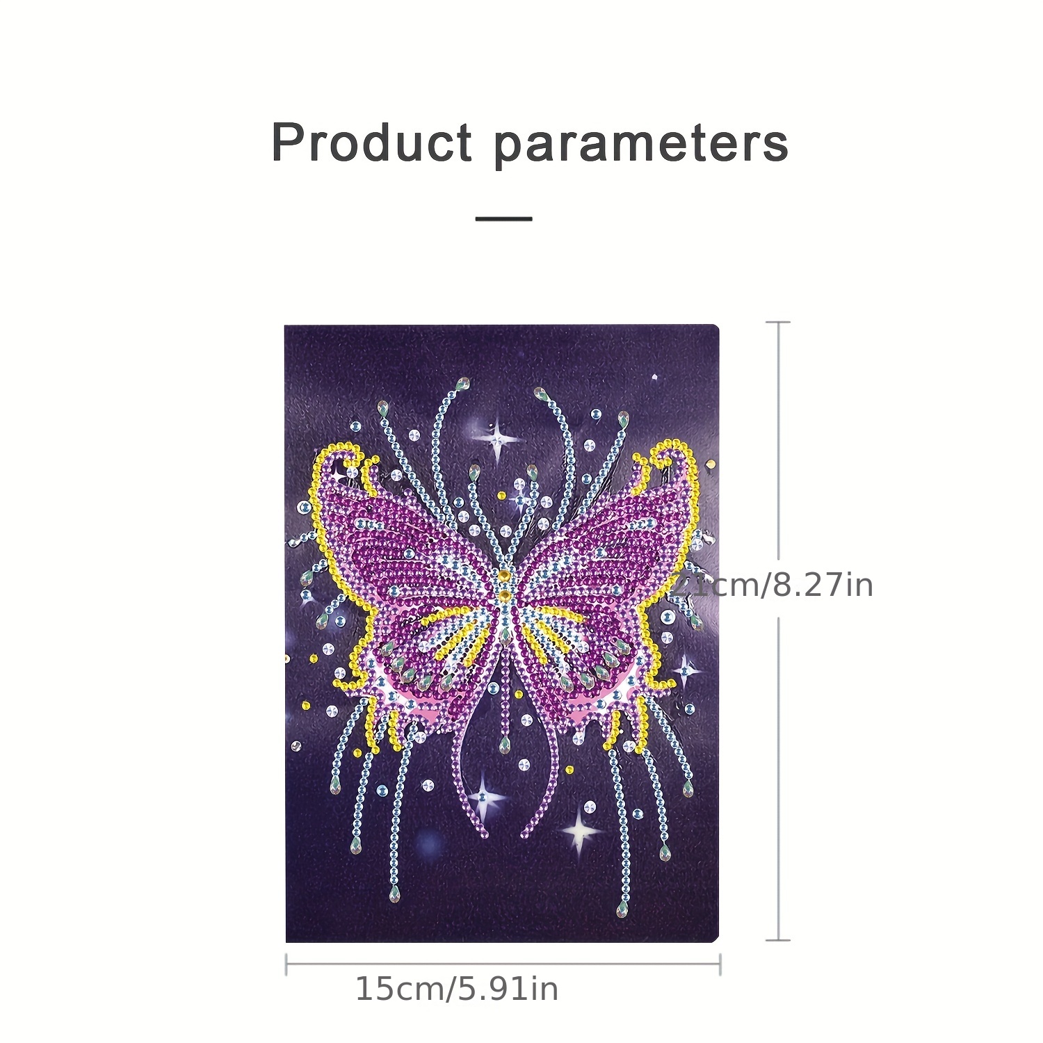 5d Artificial Diamond Painting Notebook Kits Butterfly - Temu