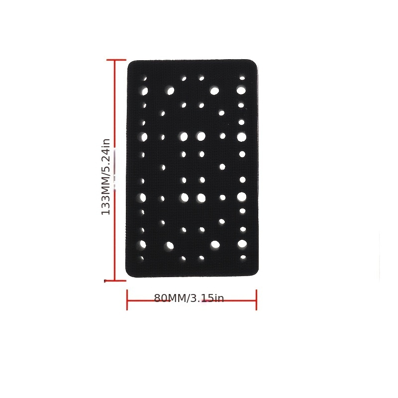 Soft Foam Sponge Sanding Pads Hook And Loop Interface Pad Cushion Sander Backing Pad With 54 Holes Fit For Most 80x133mm For Inproving Grinding