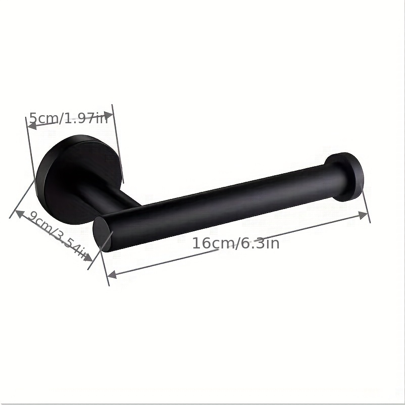 Matte Black Toilet Paper Holder Sus304 Stainless Steel, Modern