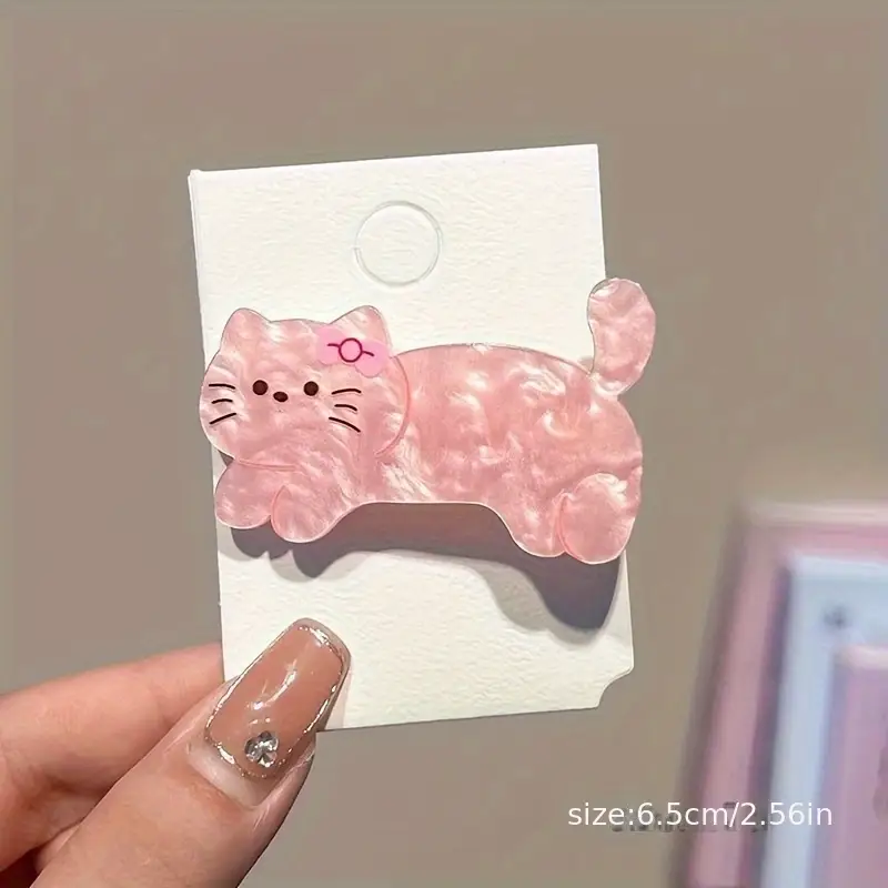 2pcs 3pcs 5pcs cartoon animal hair clip set cat and puppy hairpins cute   clips for women party stylish   bangs barrette fashionable hairstyle accessories birthday gift Product details 7