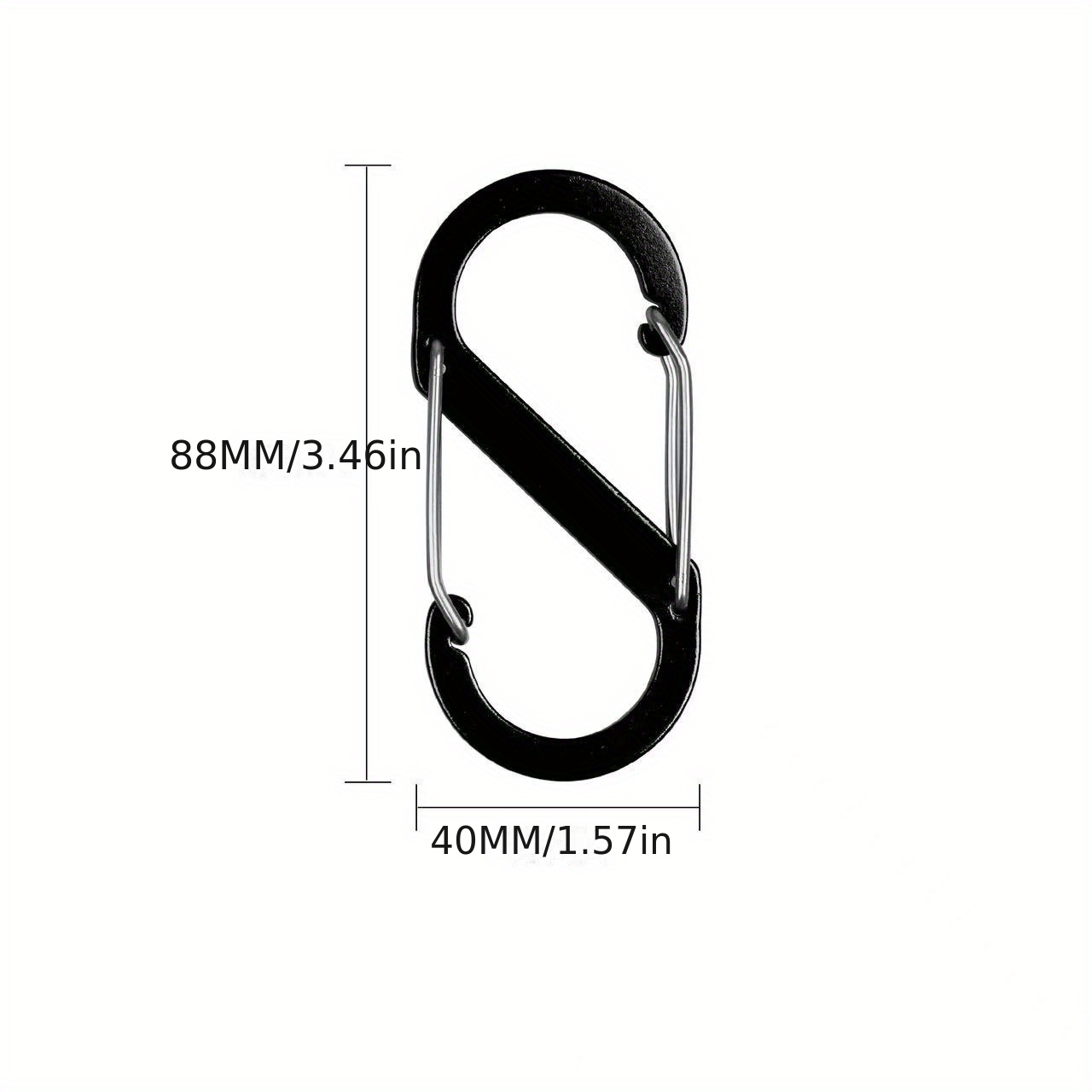 Durable Aluminum S-Shaped Carabiner for Outdoor Use