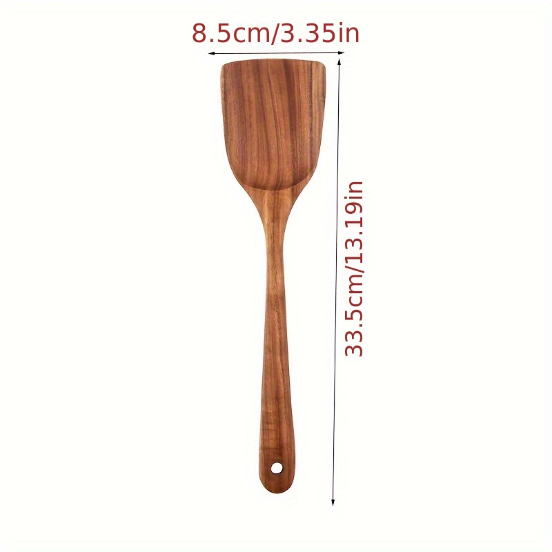 premium teak wood kitchen utensil set   spatula ladle more high quality cooking tools for home and restaurant use details 3