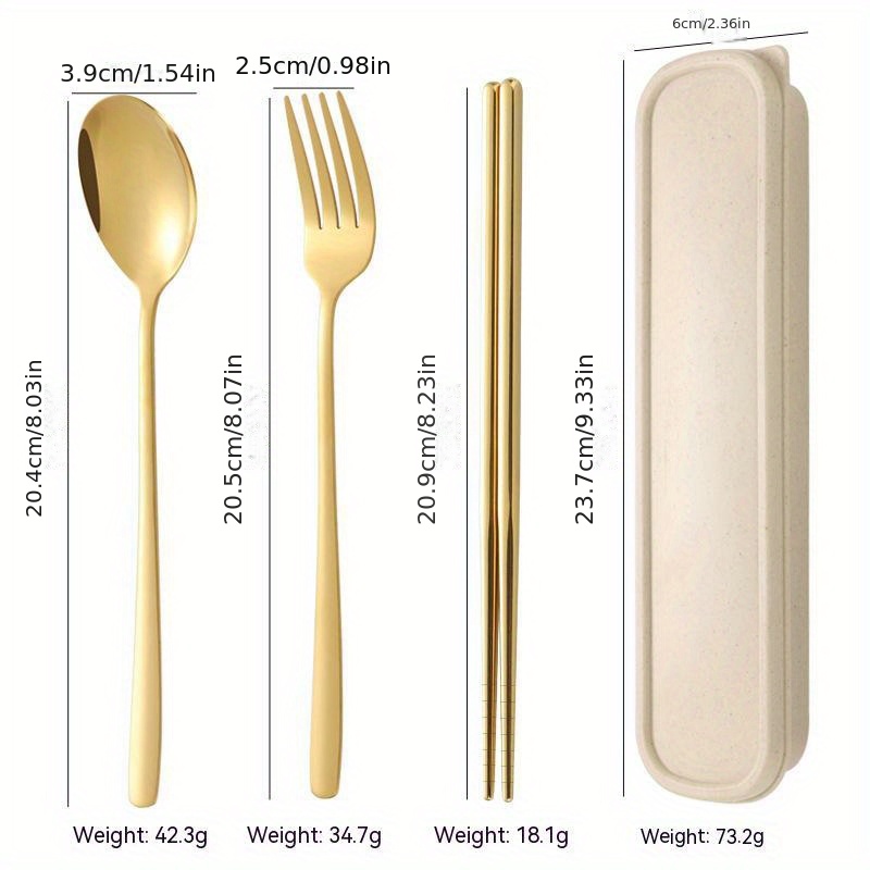 3 Pcs Premium Travel Cutlery Set