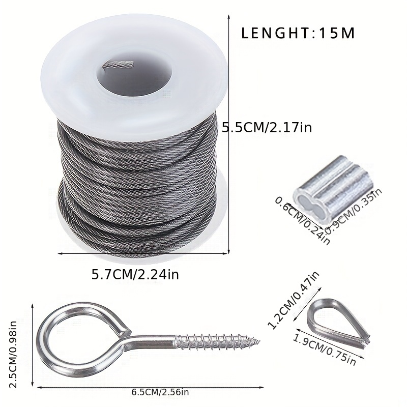 Pvc Coated 304 Stainless Steel Heavy Duty Cable Rope Garden - Temu