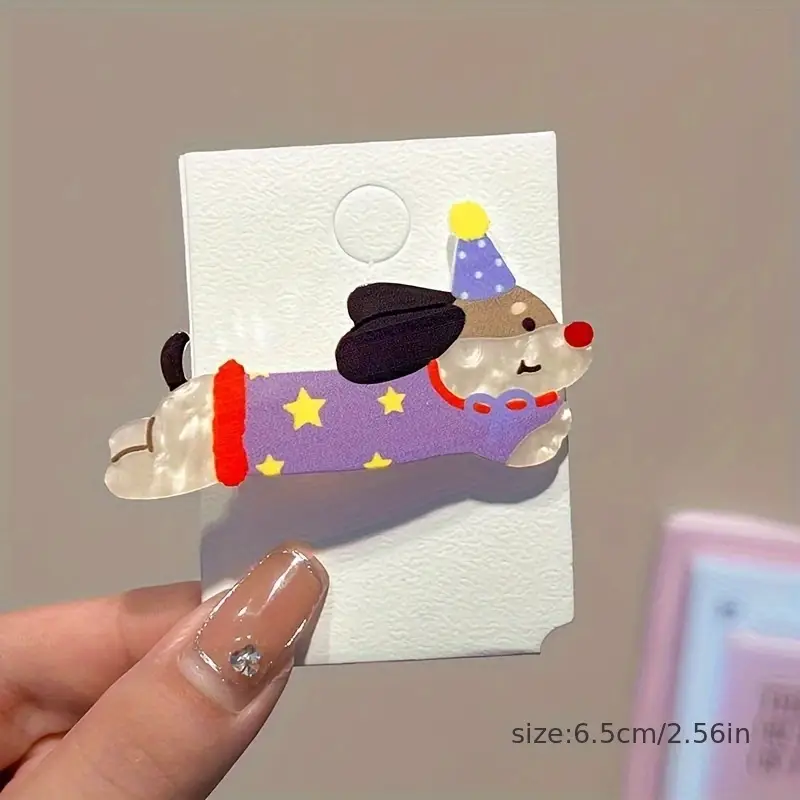 2pcs 3pcs 5pcs cartoon animal hair clip set cat and puppy hairpins cute   clips for women party stylish   bangs barrette fashionable hairstyle accessories birthday gift Product details 6