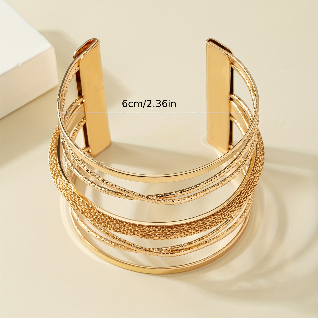 Charming Minimalist Metal Geometric Open Cuff Bracelet