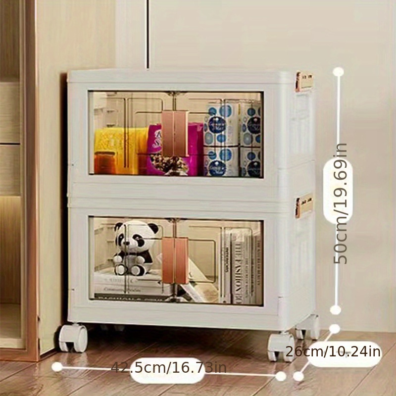 Nordic Plastic Kitchen Cabinets Home Furniture Floor Multi-layer Foldable Storage  Cabinet Living Room Multifunction Storage Box