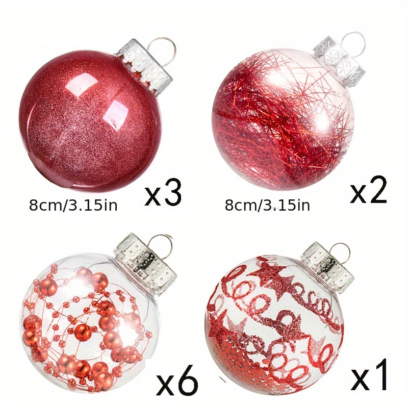 Jumbo Mercury Christmas Ball Ornaments 6 Silver Christmas Ornaments  Shatterproof Plastic Christmas Tree Decorations for Xmas Holiday Party  Decor 