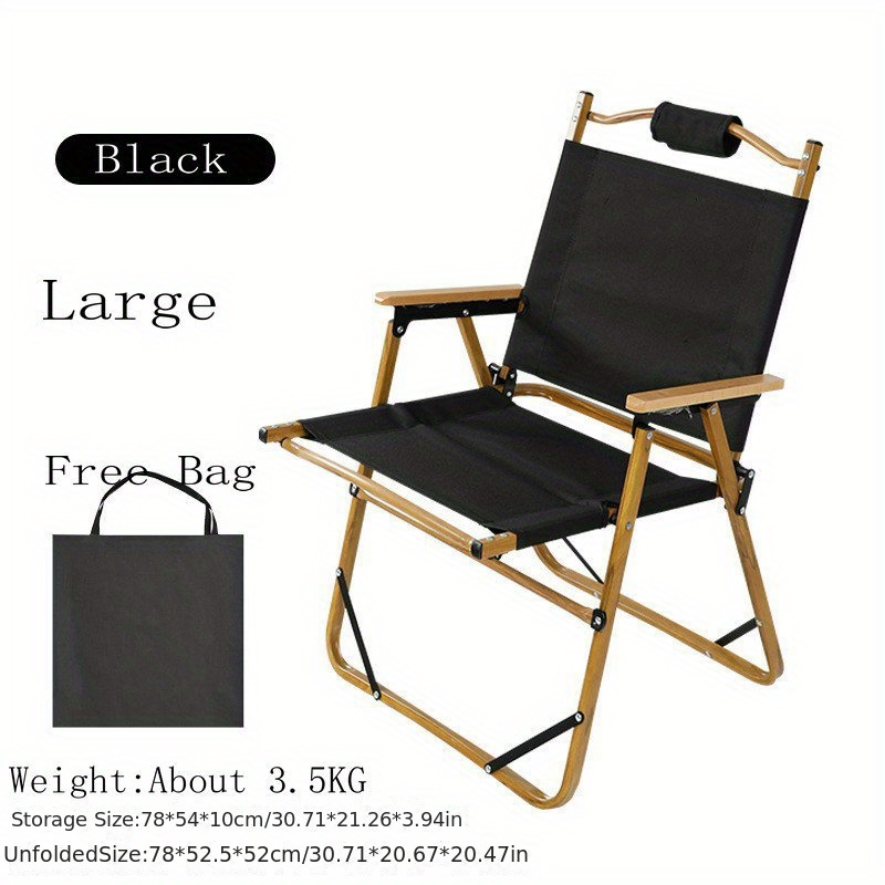 Gupbes Fishing Chairs Folding, Stainless Steel Frame Folding Design Compact Folding Chair Waterproof For Sandbeach For Fishing