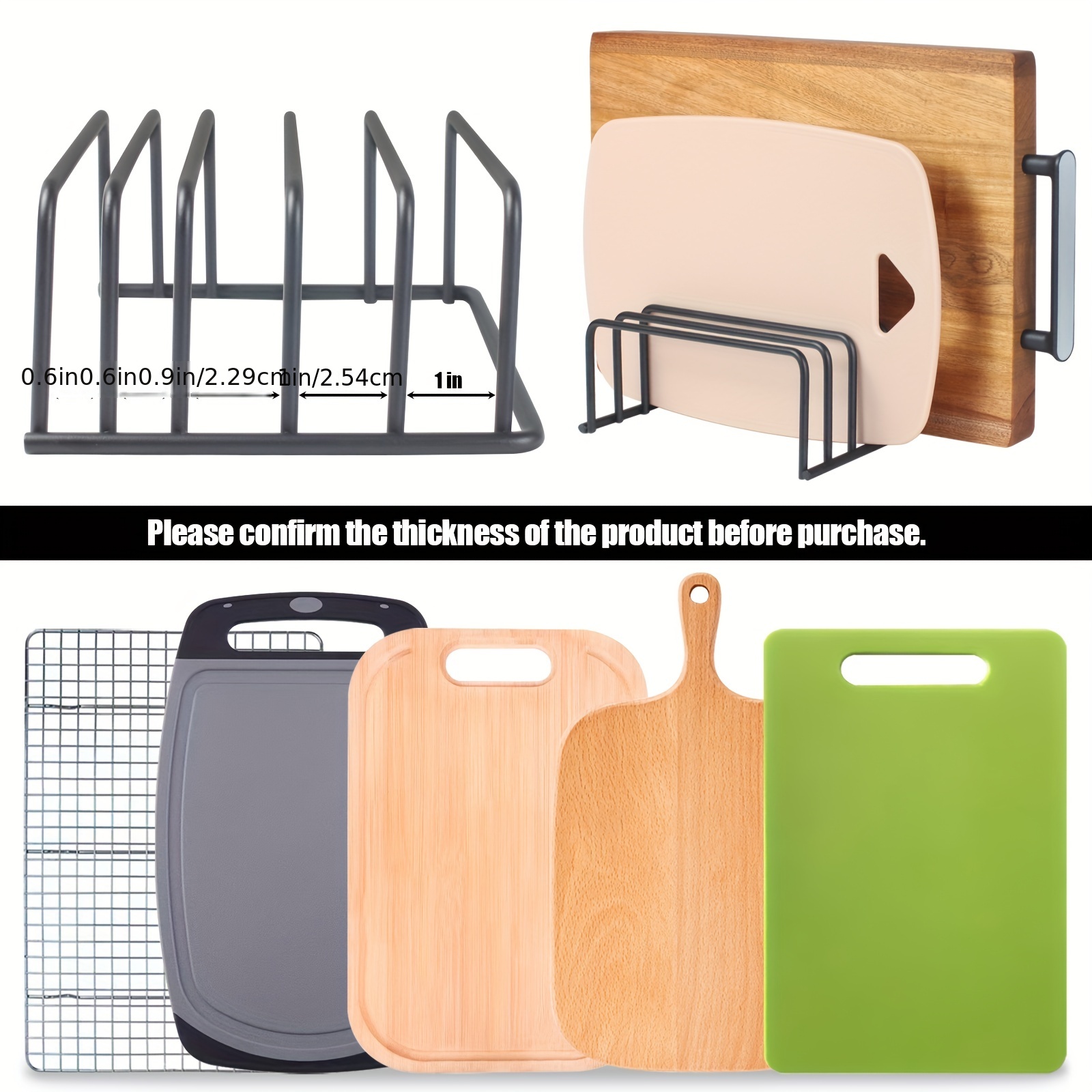 Non slip Plastic Cutting Board Set With Storage Base - Temu